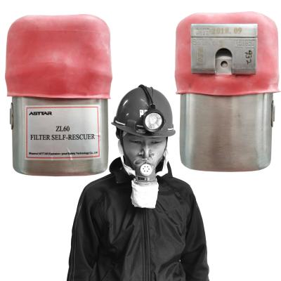 China ZL60 60 minutes duration Carbon monoxide filter Self-Rescuer for coal mine en venta