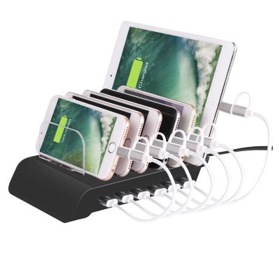 China MP3 GPS Airport Mobile Phone Tablet Universal Public USB Devices Docking Multi Dock Cell Phone Charger 6 Port Desktop Charging Station for sale