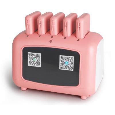 China 5 Ports Power Bank Dock Rental Outdoor Charging Charger Sharing Station Power Bank Rental Charging Station With Led for sale