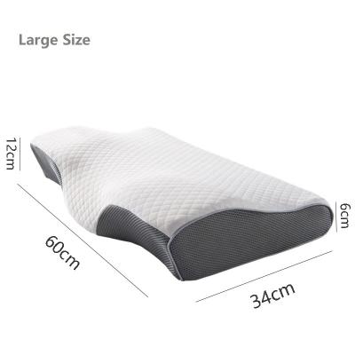 China Neck Contoured Memory Foam Pillow Deep Sleeping Contour Cervical Orthopedic Pillow for sale