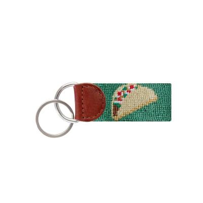 China Tex Mex Genuine Leather Key Leather FOB Hand Stitched Needlepoint For Promotional Gift for sale