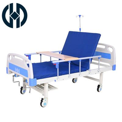 China Hospital Nursing Home Hospital Bed Manual Adjustable 2 Crank Patient Bed for Hospital and Home for sale