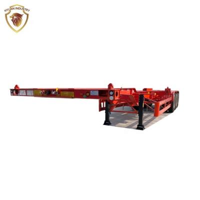 China Hot Selling Skeleton Semi Truck Trailer Container Crane Construction Skeleton Trailer for sale