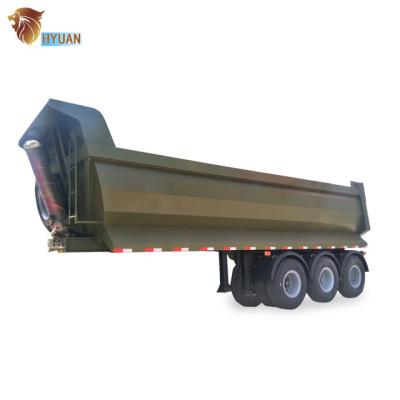 China Truck Trailer HYUAN Brand Hydraulic Cylinder 40cbm Dump Trailer Tipper Semi Trailer for sale