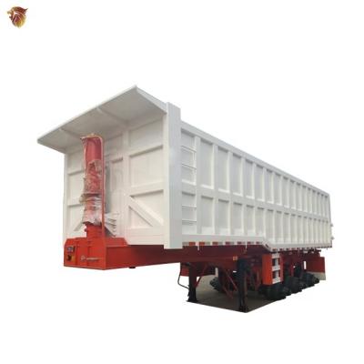 China Truck Trailer Factory Outlet Hydraulic Tipper Tipping Hydraulic Cylinder Semi Dump Trailer Dump Trailer For Sale for sale