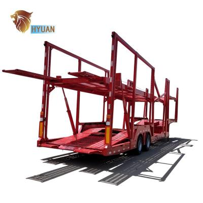 China Auto Semi Truck Trailer HYUAN Double Floor Steel Frame Vehicle Carrier 2 /3 Axle Car Carrier Special Trailer With Low Price for sale