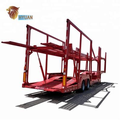 China HYUAN Truck Trailer Double Floor Steel Chassis Car Transport Vehicle Carrier Auto Cross-Country Semi Trailer For Auto Transport for sale