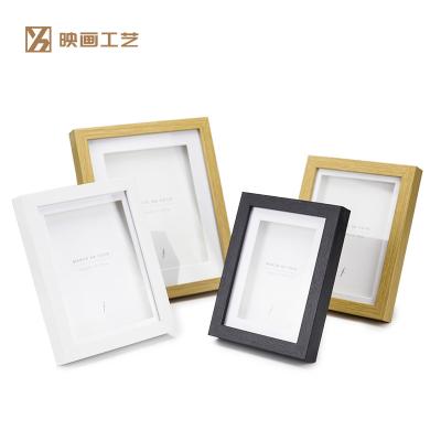 China Wholesale Custom Size Modern 3D Shadow Box Wooden With 2cm Depth White Black MDF Picture Frames for sale