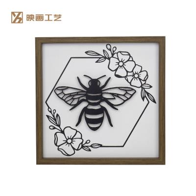 China Art Deco High quality 3D bee picture frame home decoration decoration wall quality fine decoupage decorative 12x12