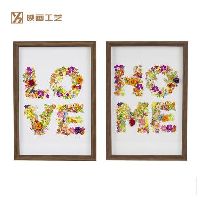 China HOME&LOVE Wooden Handmade Exquisite Picture Frame Wall Decoration 3D Flower Decoration Photo Frame for sale