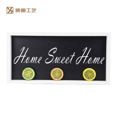 China Lemon wood home decoration handwork simulation handwork frame lemon MDF wooden table decoration for sale