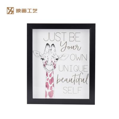 China Shop Picture Frame Giraffe Wooden Screen Printed Picture Frame 8*10