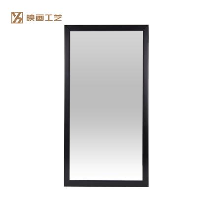 China Yinghua Contemporary Customized Large Black Integral Floor Framed Mirror Vintage Embossing Luxury Space Valentine Minimalist Casual for sale