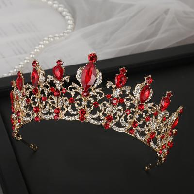 China Bride Accessories Beauty Crown Party Tire DAIMING HG021211 Good Quality Gold Plated Tiaras Handmade Crowns Luxury Wedding Crown And Crown Bridal Wedding for sale