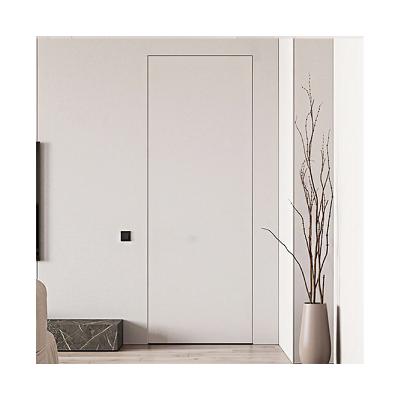 China MOKK Internal Hidden Built-in Frameless Hinged Concealed Doors Bulletproof Invisible Recessed High End Room Secret Wood Doors for sale