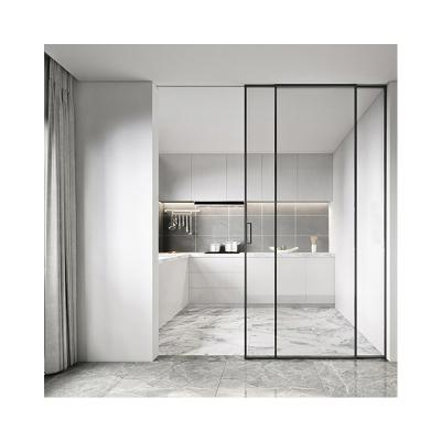 China MOKK modern design modern doors save space partition interior and exterior thin aluminum sliding glass door for sale