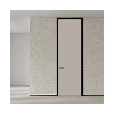 China Modern Design Bulletproof Hot Selling MOKK PVC MDF Room Aluminum Slab Aluminum Wood Interior Doors For Bedroom Office Lodgings for sale