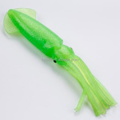 China Soft Soft Plastic Squid Luminous Lure For Tuna Aplet Fishing for sale