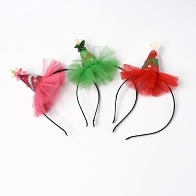 China Newest designer 2021 designer hair accessories christmas girls unicorn red baby hair accessories cute hair band for sale