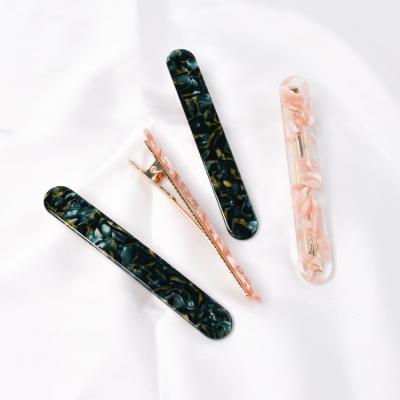 China Resin Simple Style Girls Fantasy Women Resin Hair Clip Policeman Korean Decorated Hair Pin for sale