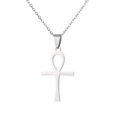 China FASHIONABLE Gold Cross Stainless Steel Cross Necklace Stainless Steel Necklace Lady Pendant Necklace for sale