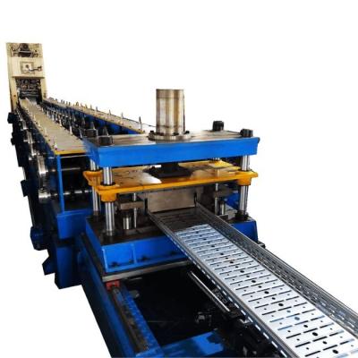 China Safety Cable Tray Roll Forming Machine Factory With Precision Cutter / 22 Forming Stations for sale