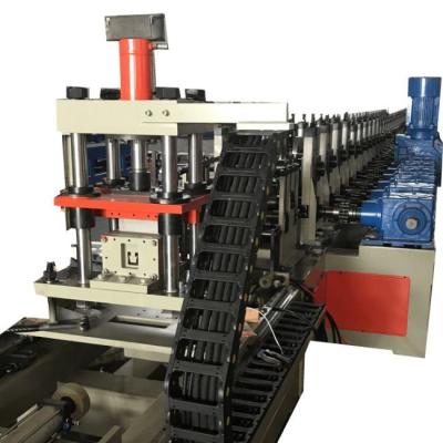 China Galvanized Steel Solar Strut Channel Roll Forming Machine 20 Stands With GCr15 Bearing Steel Rollers for sale