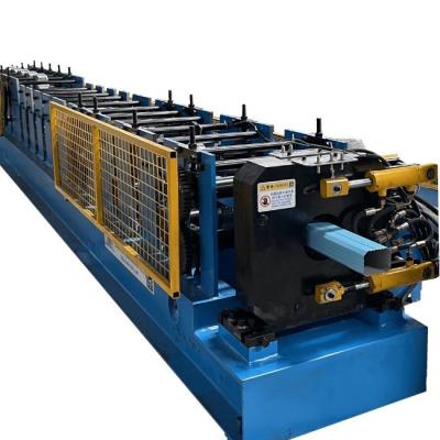 China Galvanized Steel Gutter Downspout Roll Forming Machine Custom With HRC58-62 Roller Steel for sale