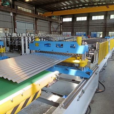 China High Speed Double Layer Metal Sheet Roll Forming Machine 16-17 Roller Stations for sale