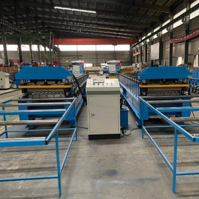 China Colored Galvanized Corrugated Roof Panel Roll Forming Machine Glazed Steel Tile Roll Forming Machine for sale