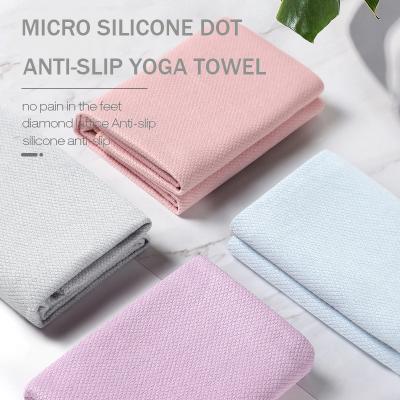 China High Density Eco Friendly Yoga Towel Silicon Dots Yoga Mat Towel Non Slip for sale