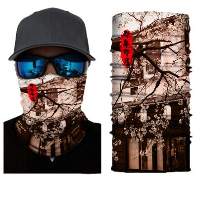 China Custom Printed Silk Seamless Fishing UV Blocking Bandana Anti-UV Ice Tube Scarf Neck Bandana for sale