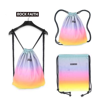 China Eco - Friendly Colorful Environment Material Waterproof Travel Backpackbag / Shoe Drawstring Bag for sale