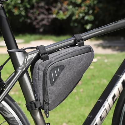 China Promising large capacity factory customized saddle unisex frame triangle travel bag storage accessories bicycle sports bike recycling bag for sale