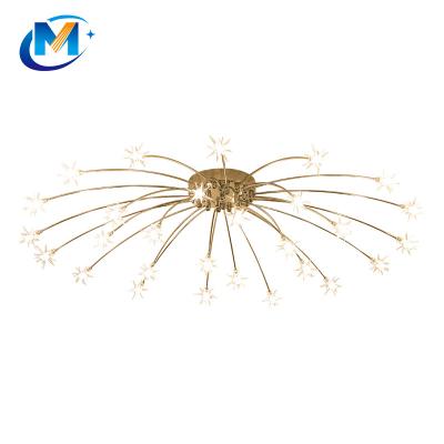 China Hot Sale Design Kids Bedroom Slim Room Outdoor Mounted Modern Led Star Ceiling Lights Decor Acrylic Pendants Nickel Acrylic Ceiling Lamp for sale