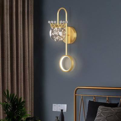 China Lighting Works North American Aluminum Indoor Wall Light Modern Glass Style LED Wall Lamp for sale