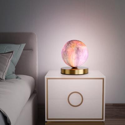 China 2022 New Design Hot Sale Modern Luxurious Globe Moon Light Table Lamp Bedside Modern Warm Elegant Decorative LED Night Light for sale