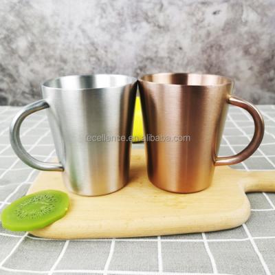 China Sustainable Wholesale 304 Stainless Steel Double Wall Insulated Coffee Mug Drinks Beer Mug With Handle for sale