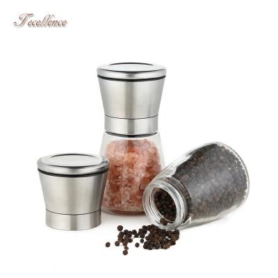 China Viable Himalayan Grinder Set, Salt Pepper Jar Factory Price 180ML Glass Bottle Salt and Pepper Maker for sale