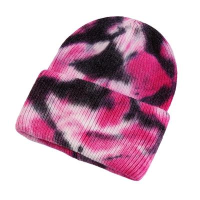 China Dye COMMON Fashion Link Multicolor Unisex Knit Beanie Hat Custom Logo Knit Beanie for sale