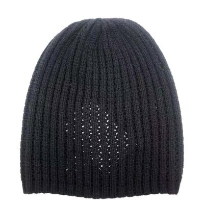 China Cotton JOINT Hollow Knit Beanie Hat Adult Fashion Knit Beanie Slouch Beanie Hat for sale