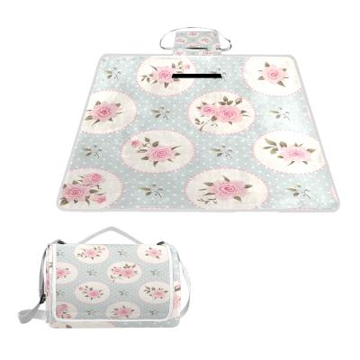 China Outdoor Blanket Mat Multiplayer Portable Picnic Mat Floral Print Beach Picnic Blanket Lightweight Camping Picnic Mat for sale