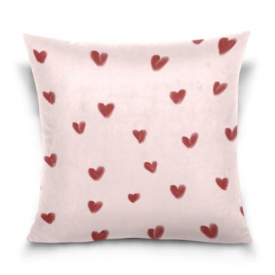 China Wholesales Custom Folded Heart Print Pillow Cover Soft and Comfortable Touch Decorative Pillow Covers for sale