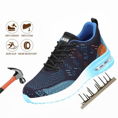 China Anti-Static Steel Toe Safety Shoes Fashion Mesh Sport Sneakers Brand Lightweight Casual Running Anti-Sensation Shoes for sale