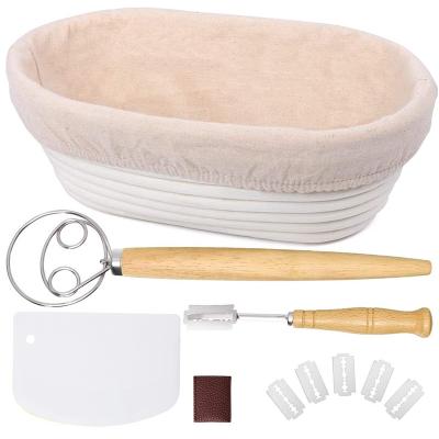 China Stocked Cutter Bread Supplies Baking Tool Kit Stainless Steel Bread Cutter Bakers Blade Flour Mixer Basket 12 Piece Set for sale