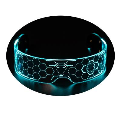 China Promotional Gifts Amazon Product Hot Selling Music Festival Led Glasses Product Bar Bengdi Party Sci-Fi Colorful Light Up Glasses for sale