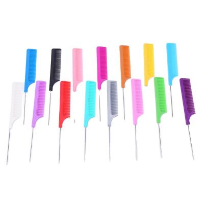 China 2021 Best Selling Anti-Static Plastic Heat Resistant Comb Amazon Headed Tail Comb Carbon Hair Precision Rat Tail Comb for sale