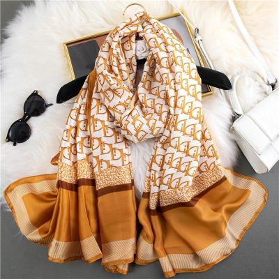 China Tender Long Product Best Fashion 2021 Summer Luxury Woman Custom Printed Personalized Silk Long Satin Hijab Scarf for sale