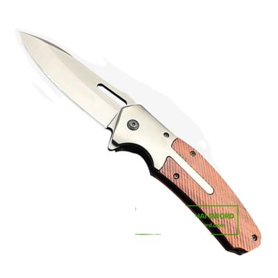 China High Quality Open Sharp Pocket Slide Folding Knife With Wooden Handle 349 for sale