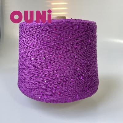 China Popular Instagram Manufacturers Wholesale Fancy 3 Ply 2 Mm Cotton Yarn Fancy Sequin For Sequin Jacket for sale